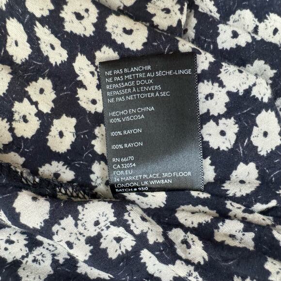 Anthropology Pins & Needles Floral Top Womens Black Flowy Boho Coquette Pretty - Picture 5 of 9